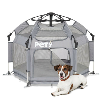 Set de parc pour chiens anthracite