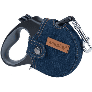 Laisse à enrouleur Denim bleu foncé