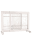 Barrière pour chiens, bois, blanc