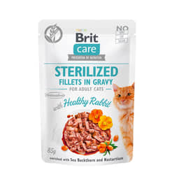 Care Cat - Sterilised- Fillets in Gravy with Healthy Rabbit