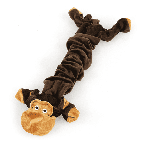 swisspet Jouet pour chien squirrler monkey avec son, brun foncé