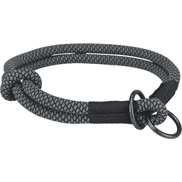 Soft Rope Zug-Stopp-Halsband schwarz/grau