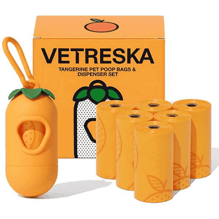 Kotbeutelspender Set Tangerine, 7 Rollen