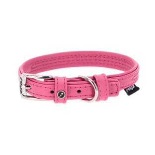 Lederhalsband pink