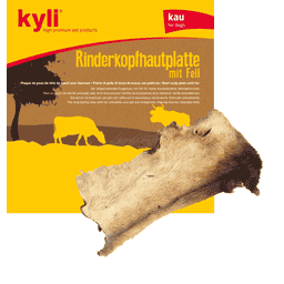 Rinderkopfhaut-Platte mit Fell