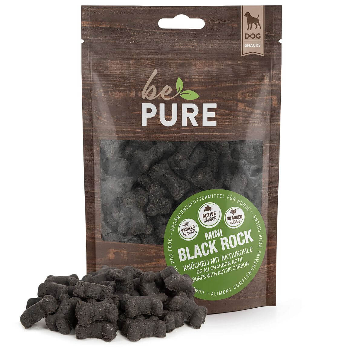 Dog Black Rock Knöcheli with activated charcoal