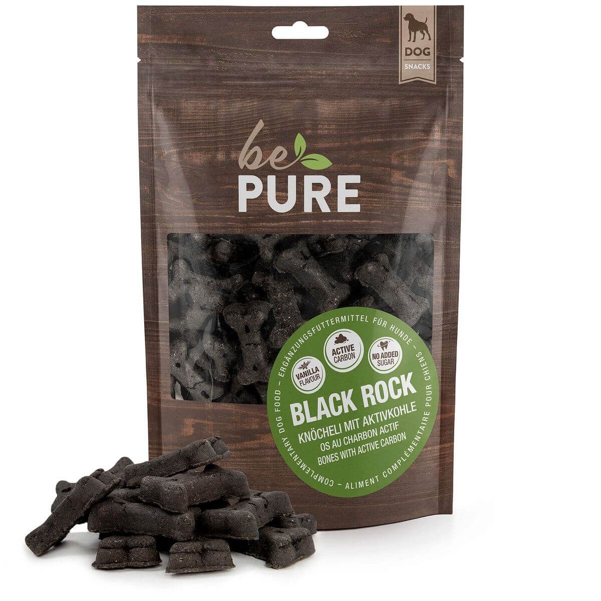 Dog Black Rock Knöcheli with activated charcoal