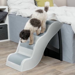 Escalier en plastique gris clair