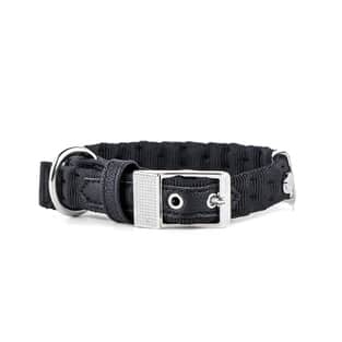 Milano Halsband Nylon für Hunde in schwarz