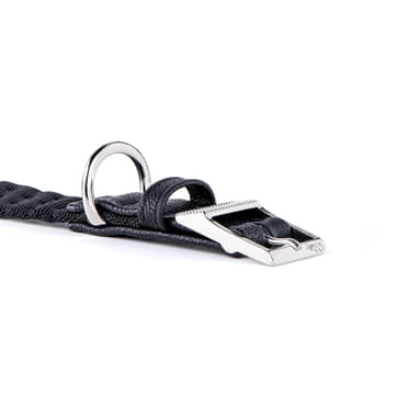 Milano Halsband Nylon für Hunde in schwarz