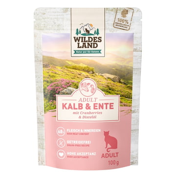Feline Classic Adult veal and duck with cranberries - pouch