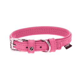 Lederhalsband pink