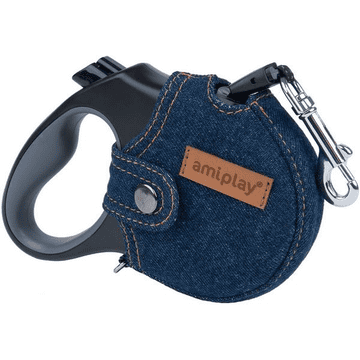 Laisse à enrouleur Denim bleu foncé