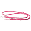 Laisse en cuir Round Multi rose