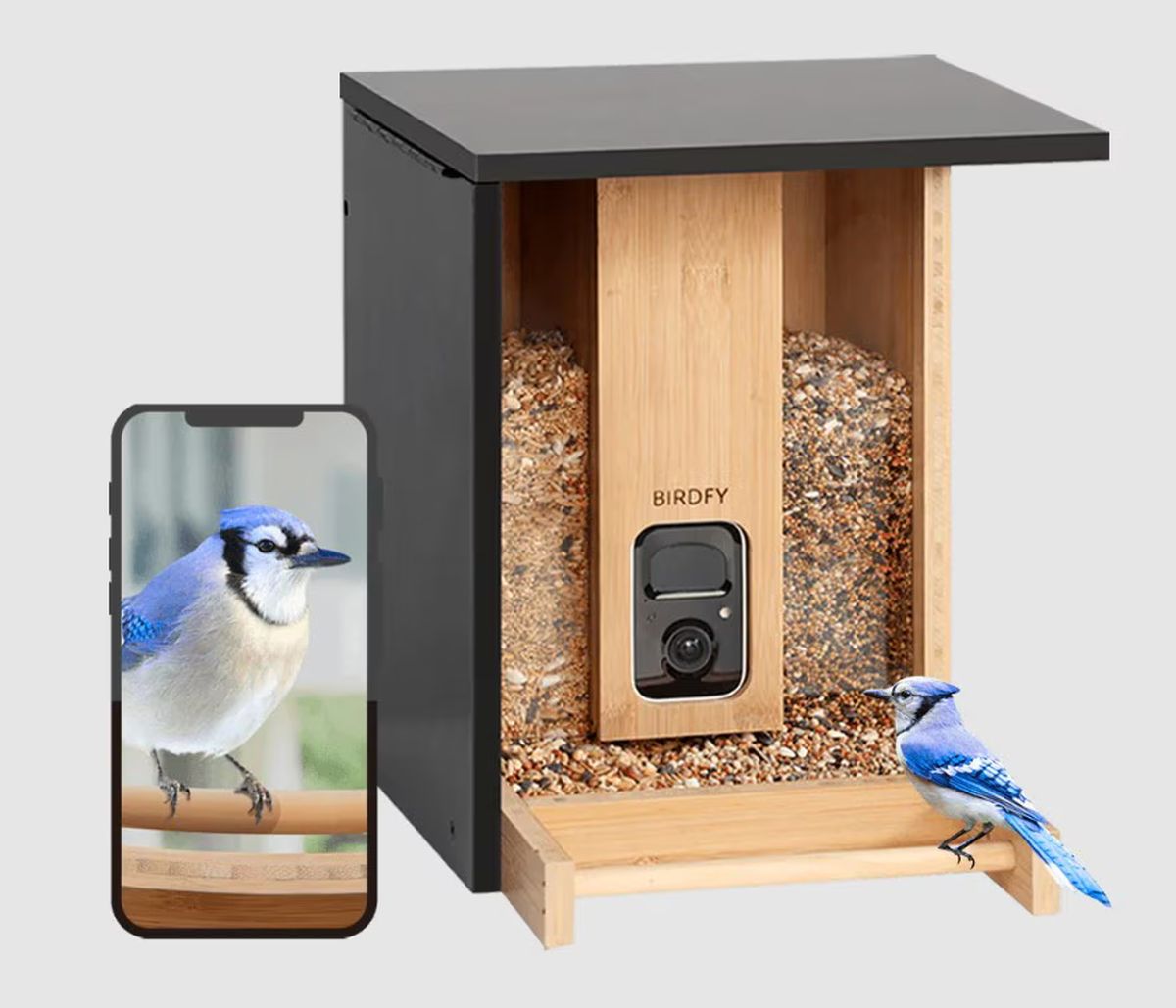 Birdfy Feeder Bamboo - Birdhouse with camera