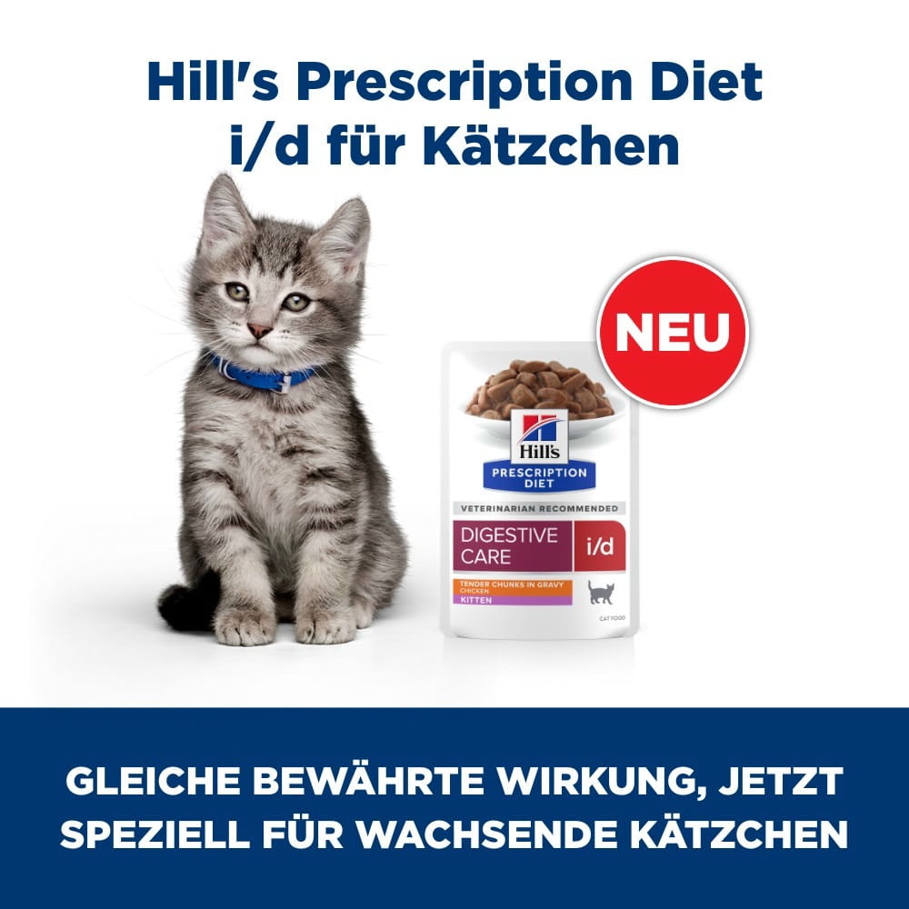 Kitten i/d Digestive Care Tender Chunks in Gravy Chicken - Frischebeutel