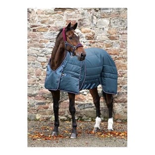 Couverture d'écurie Rambo Optimo Stable Rug 200g - bleu marine/bordeaux