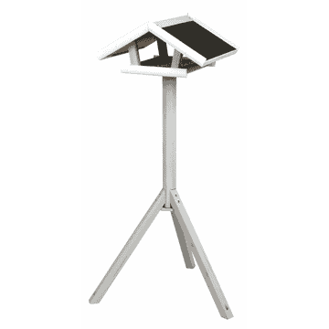 Natura bird feeder house white, with stand