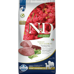 Canine Adult Med/Max Quinoa Weight Management  Lamm, Broccoli