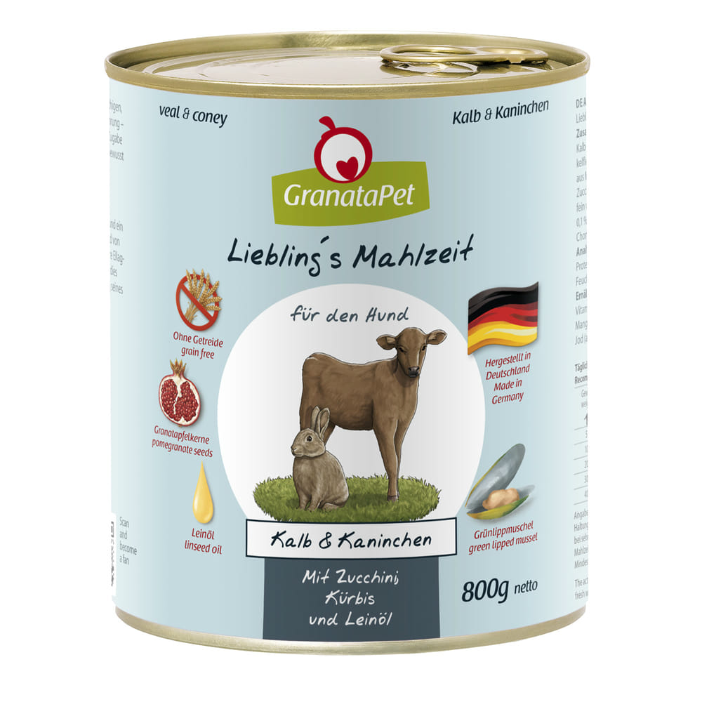 Hund - Liebling's Mahlzeit Kalb &amp; Kaninchen