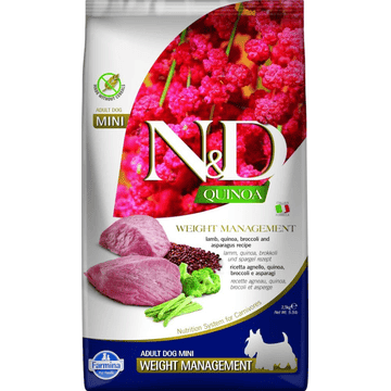 Canine Adult Mini Quinoa Weight Management Lamb, Broccoli &amp; Asparagus