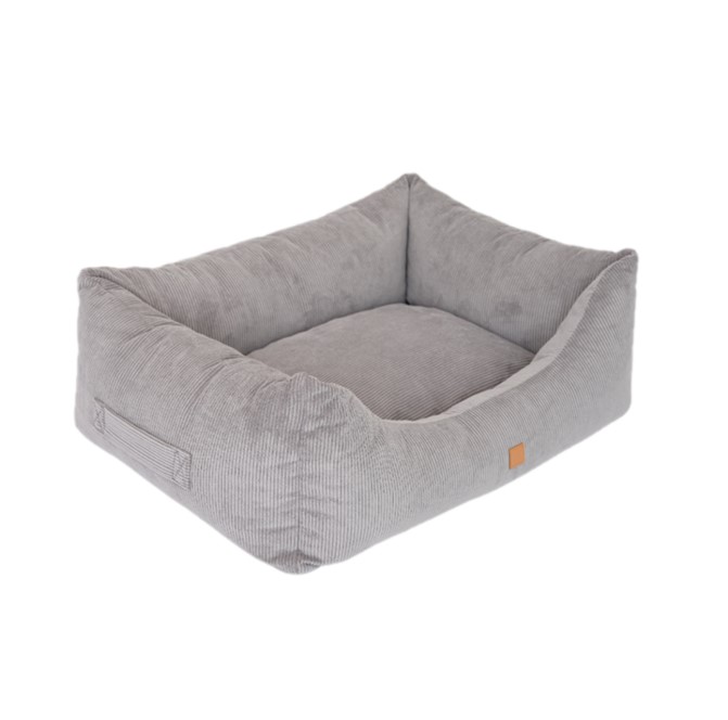 Hundebett Kingston Cord Double Face grau