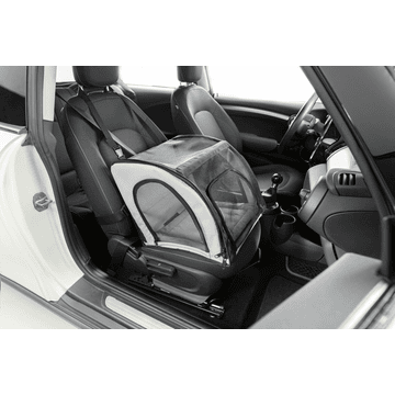 Dog car seat with net