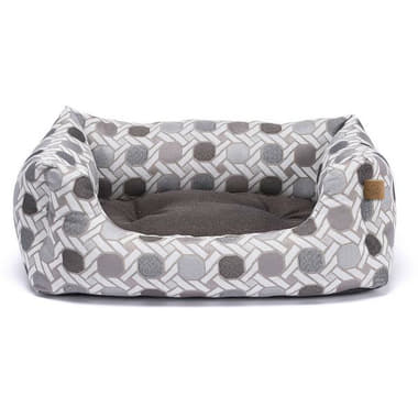 Hundebett Geometric, grau