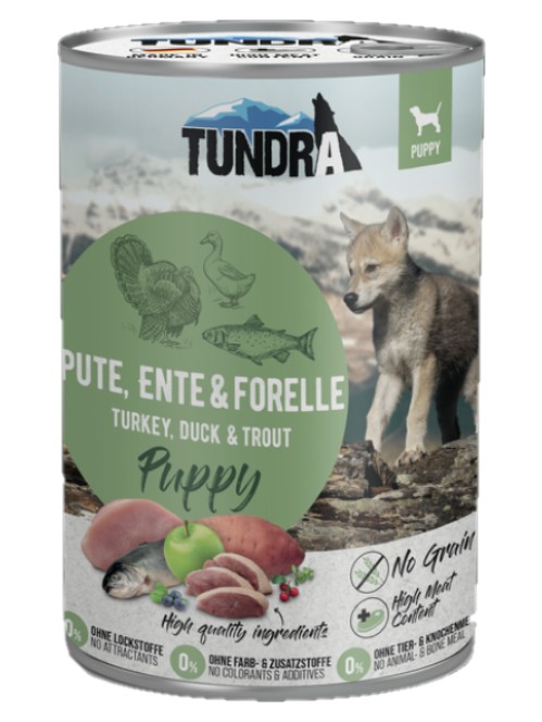 Dog Puppy dinde, canard & truite - Boîte