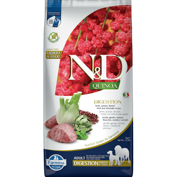 Canine Adult Quinoa Digestion Lamm, Fenchel Medium/Maxi