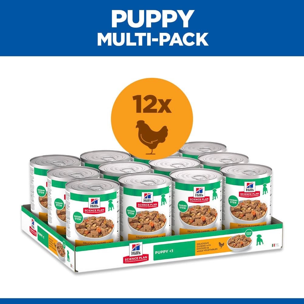 Puppy <1 Delicious Cuisine with chicken & added vegetables can