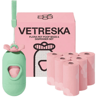 Kotbeutelspender Set Flora, 7 Rollen