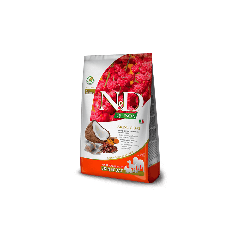 Canine Adult all Breeds Quinoa Skin & Coat Hering, Kokos