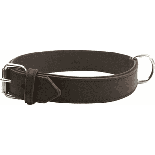 Collier en cuir souple, marron