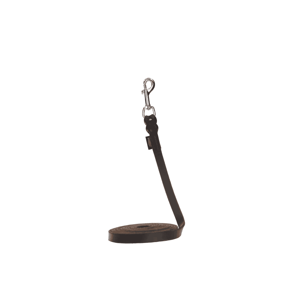 Leather drag leash, brown