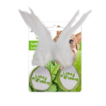 2 x pack duo Boule en plumes Green Rush avec menthe des chats