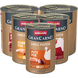 Animonda Gran Carno Multivlees Cocktail – 6 X 400 G Natvoer Voor Volwassen Honden, Graanvrij En Zonder Kunstmatige Toevoegingen