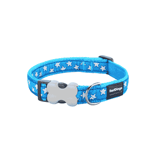 Collier Design White Stars on Turquoise