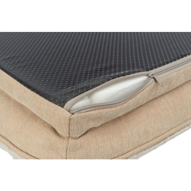 Vital Bett Lino eckig, beige