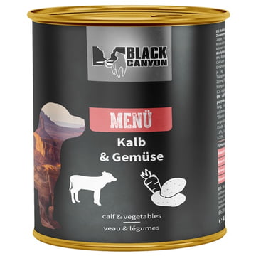 Dog menu for puppies with veal &amp; vegetables