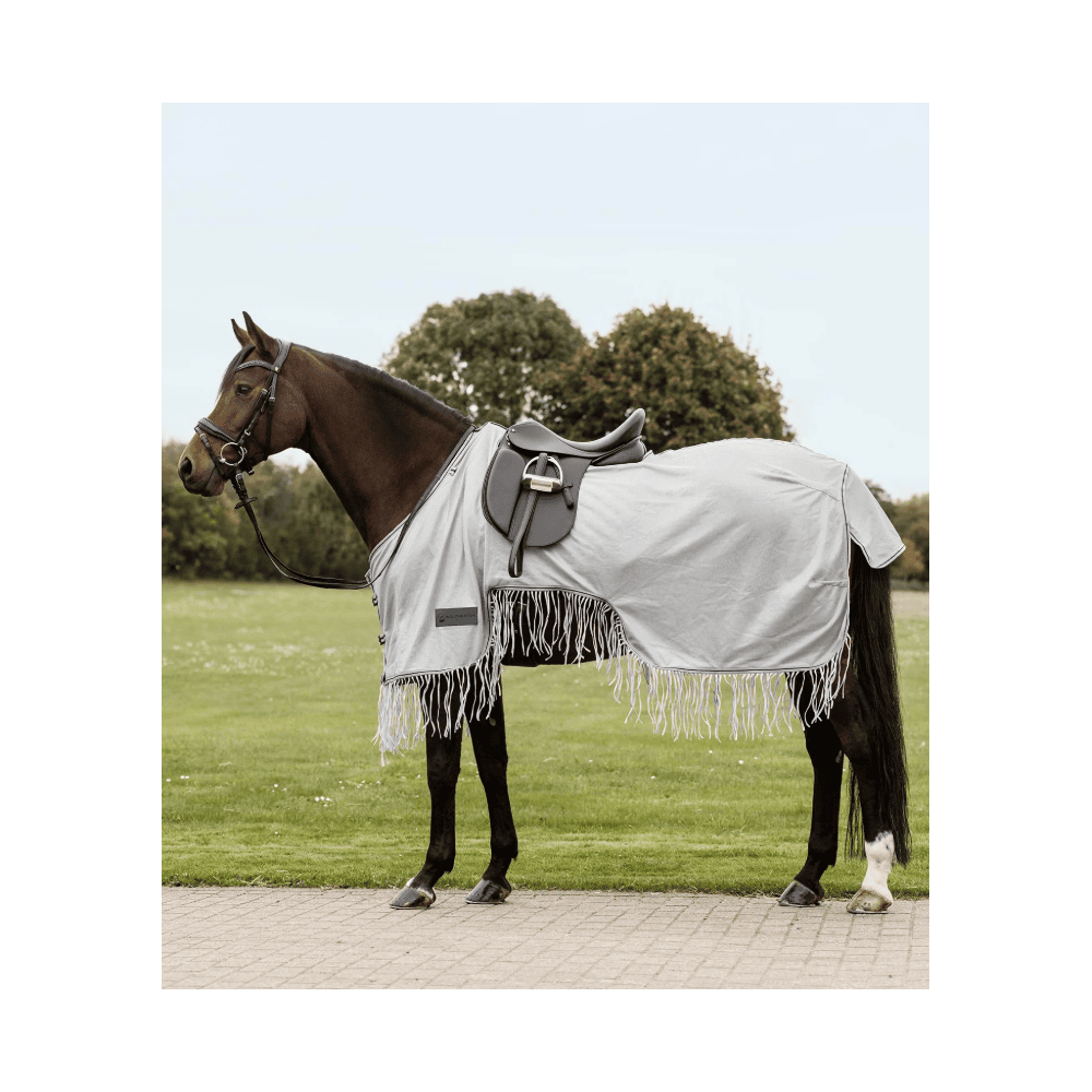 Protect fly rug with fringes