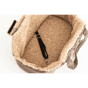 Hundetasche Lucky - Cord/Teddy