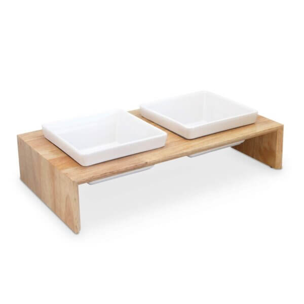 Meshidai Double Feeder Napf, natur