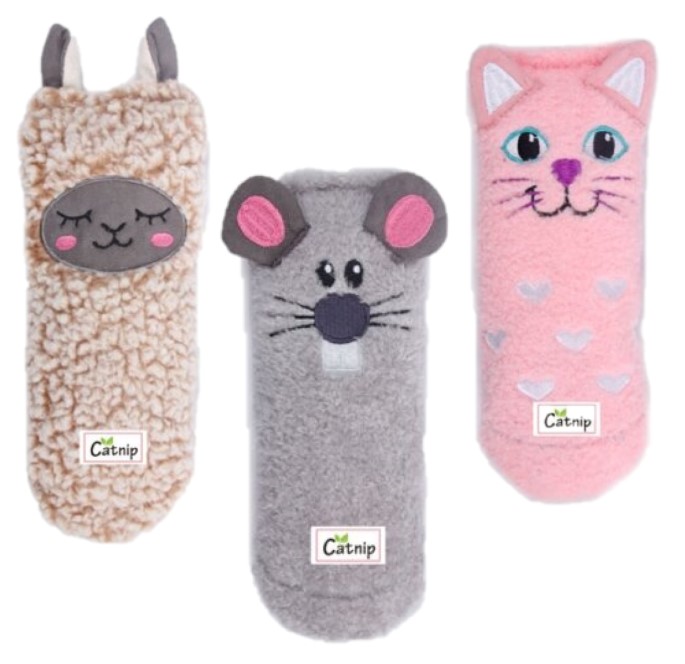 2 x cat cuddly sock