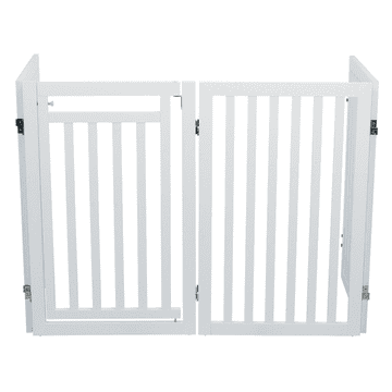 Dog barrier fence, 4-part, with door