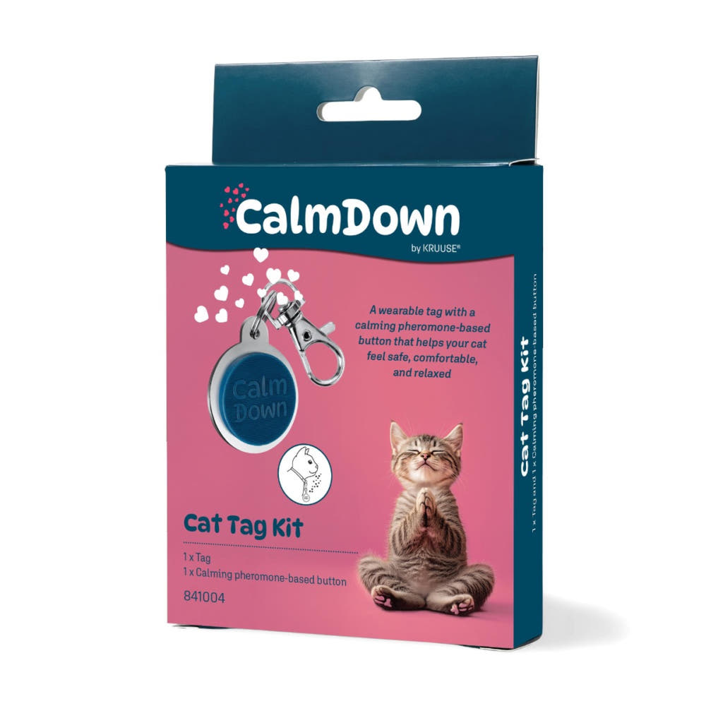 CalmDown Post-Op Button & Collar Tag for Cats