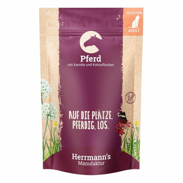 Selection Pferd mit Karotte und Kokosflocken