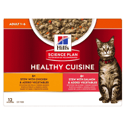 HEALTHY CUISINE Adult Ragout für Katzen mit Huhn, Lachs und Gemüse
