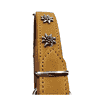 Collier Edelweiss en cuir souple, beige / cognac