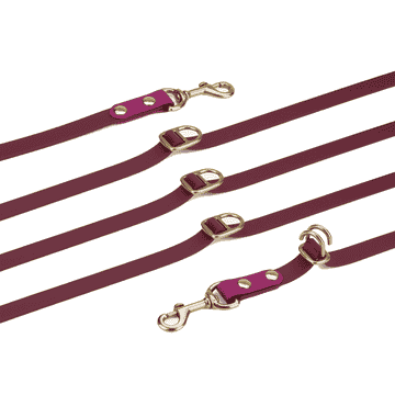 3-in-1 Handsfree BioThane Dog Leash wild berry